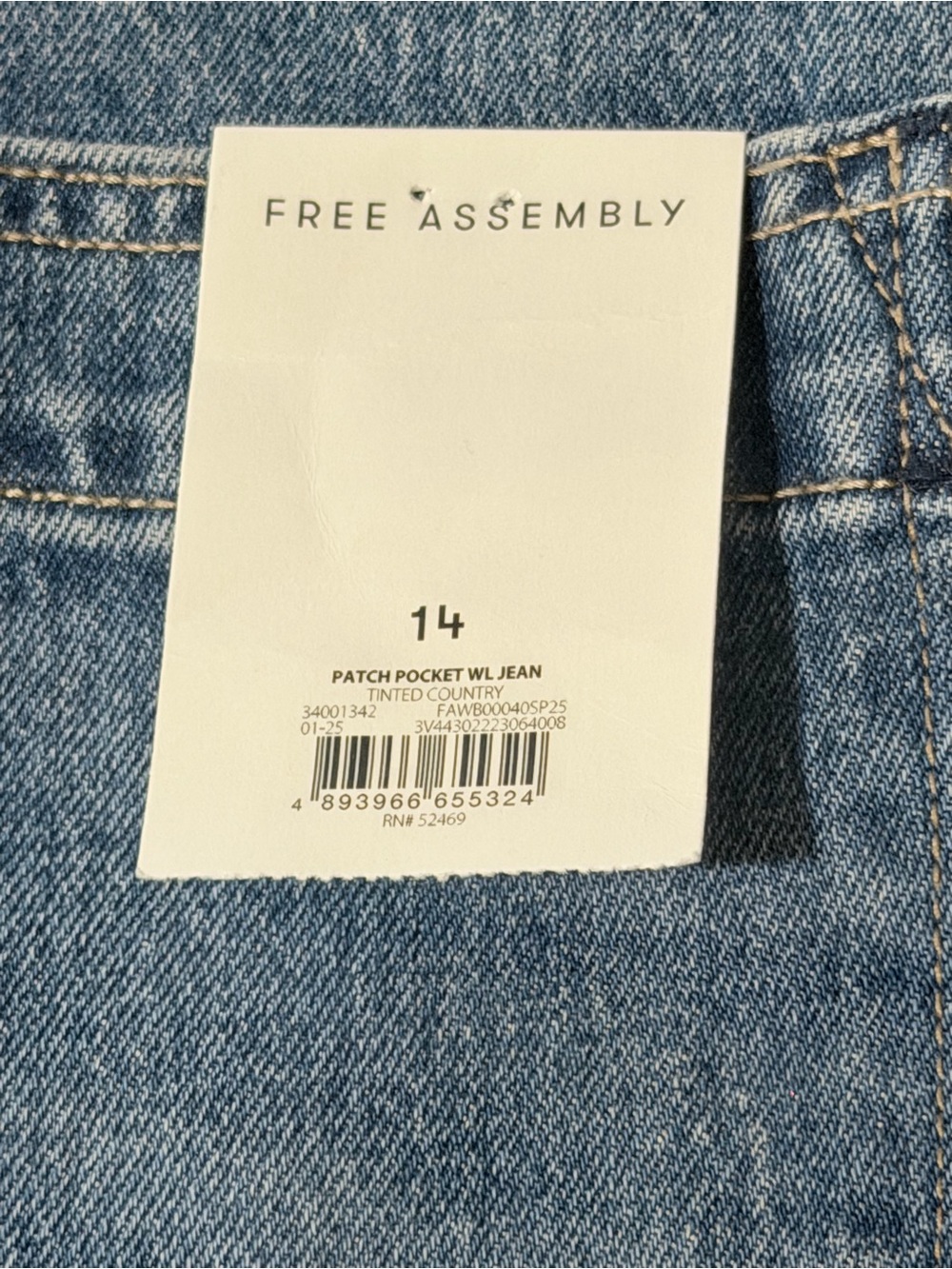 High-Rise Wide Leg Jeans in Medium Blue - Picture 8 of 11
